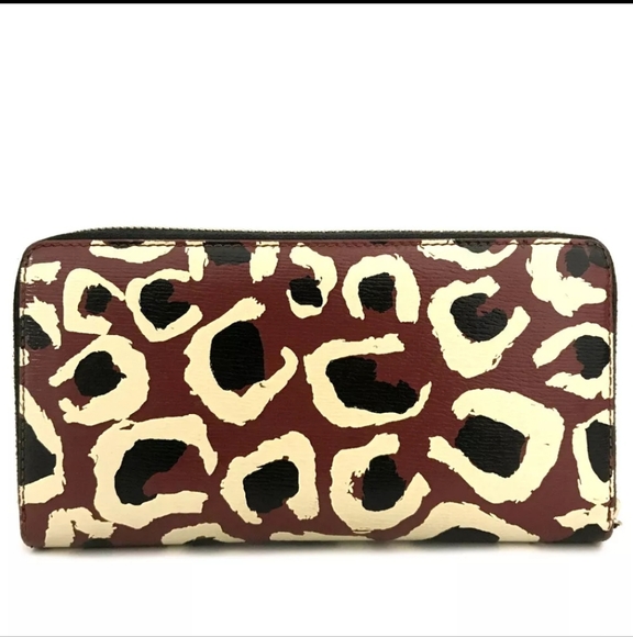 GUCCI Interlocking G Leopard Print Leather Zip Around Long Wallet - Picture 4 of 7
